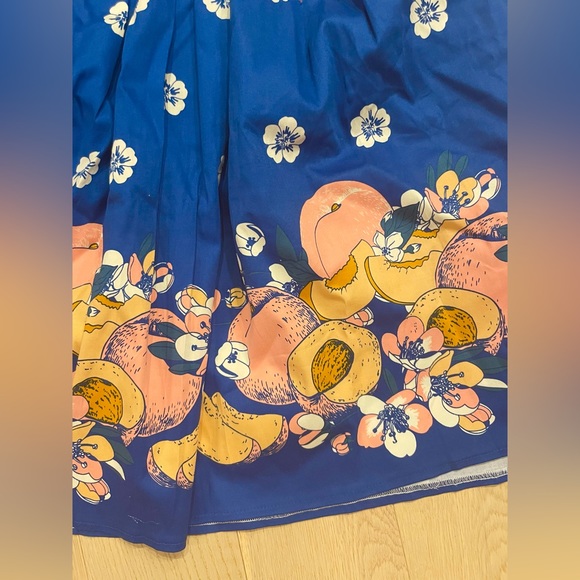 Modcloth Peach Pleated Dancing Days Circle Skirt - Picture 4 of 5